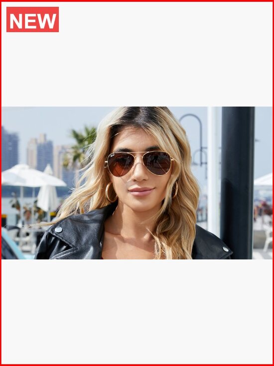 Classic Aviator Sunglasses with Metal Frame and UV Protection main image 5